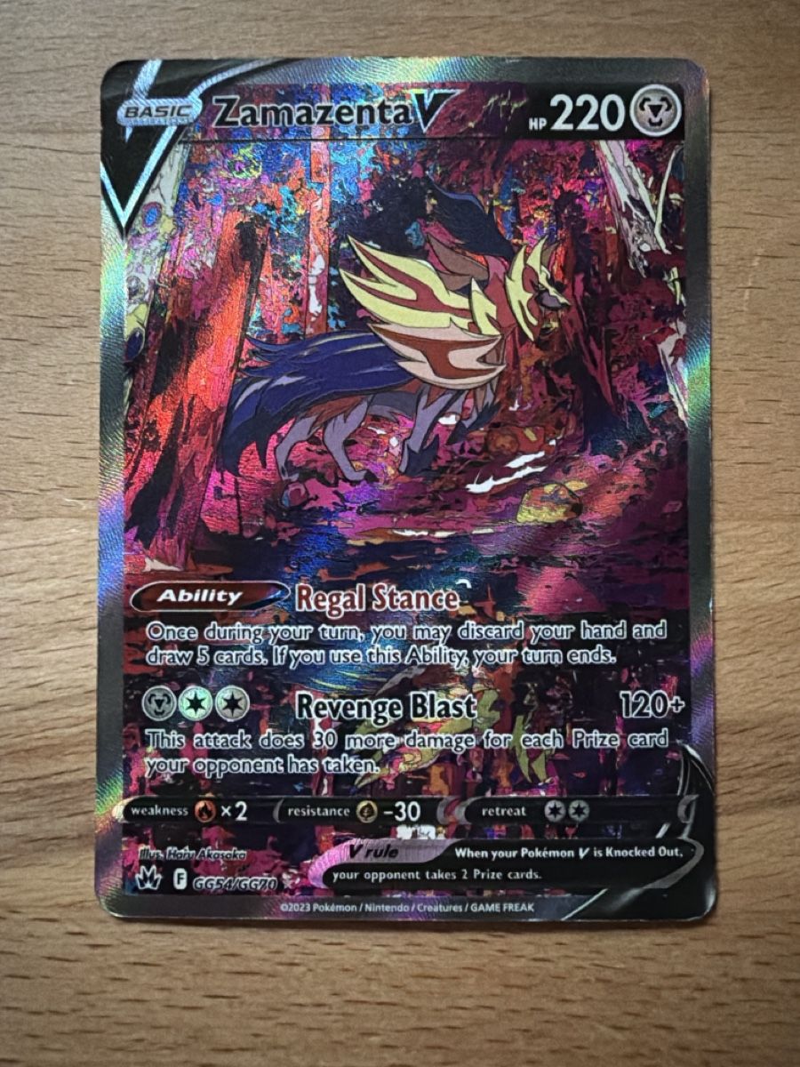 Pokémon Carte collezionabili: Zamazenta V GG54/GG70 EN – Usato da Conthey venduto da Vswissplugs.com 1