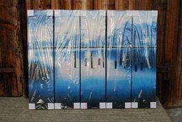 X422 Acrylgemälde 5 tlg. Handbemalt
