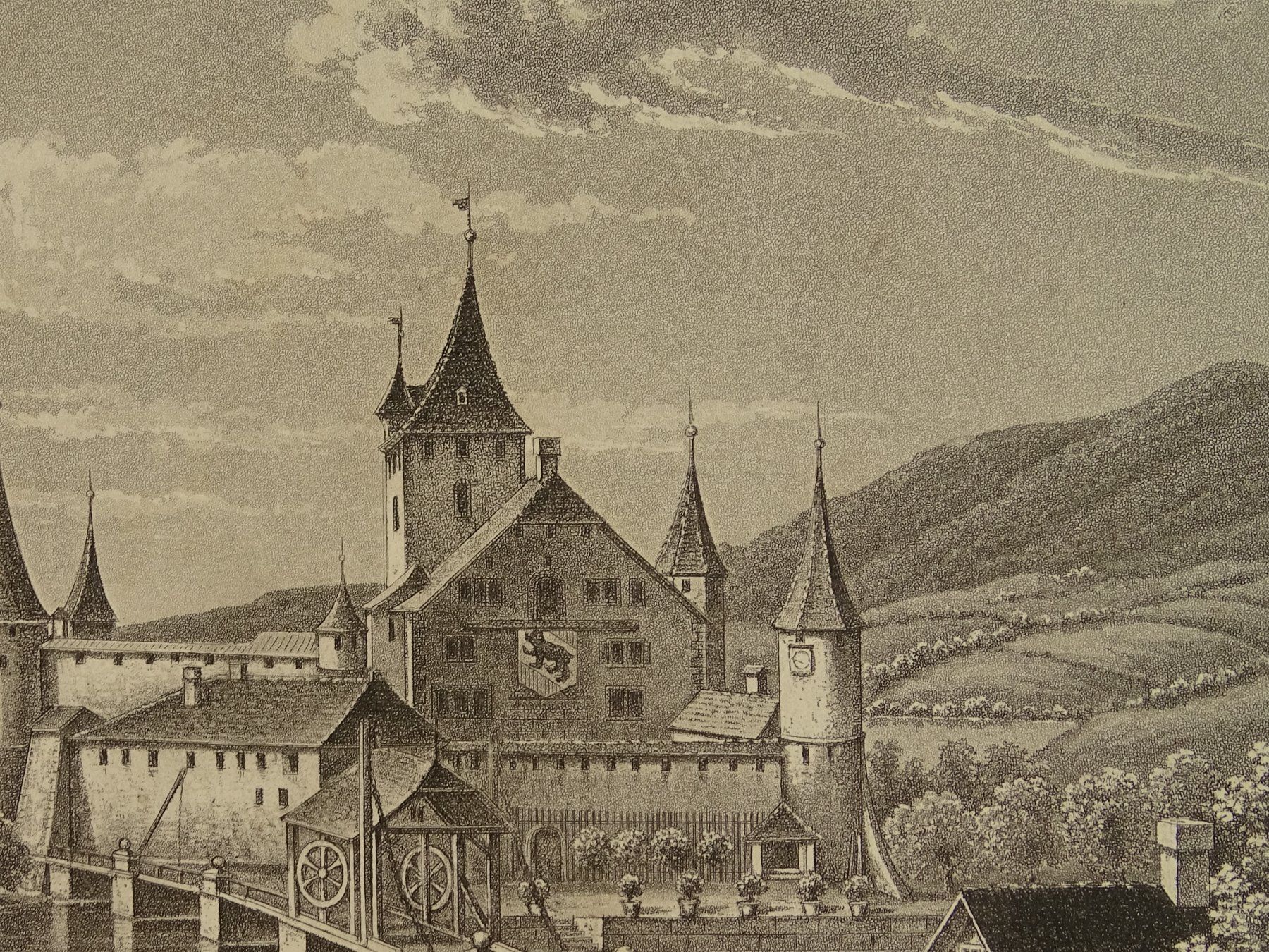 Incisioni: NIDAU, AQUATINTA 1857 – Usato da Grüningen venduto da Kartensammler 4