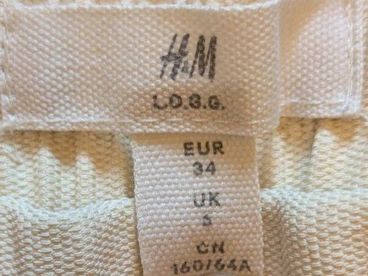 H&M Pantaloni: H&M Damen Hose, Gr. 34/36, beige – Usato da Goldingen venduto da YouAreMySunshine 1