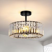 Deckenlampe Deckenleuchte Kristalllampe 4‑flammig Ø37cm