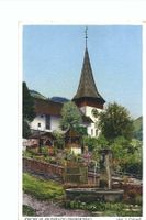 Erlenbach Simmenthal: Kirche und Brunnen,  J. Gaberell 1927