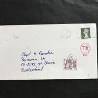 NP Brief aus ENGLAND mit T-Entwertung auf Zst 600