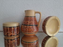 Vintage 50er 60er Jahre 3-teiliges Mid Century Keramik Set