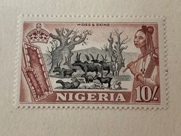 NIGERIA 1953 10 Sh Mi.82*