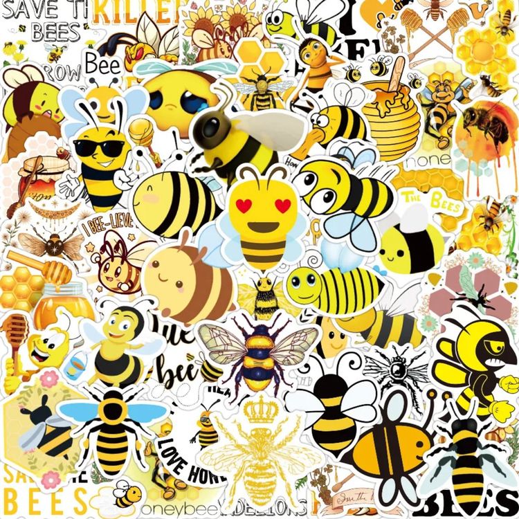 XLIUAX 500 Bienen Aufkleber - Süße Tier-Sticker Für Basteln & Deko