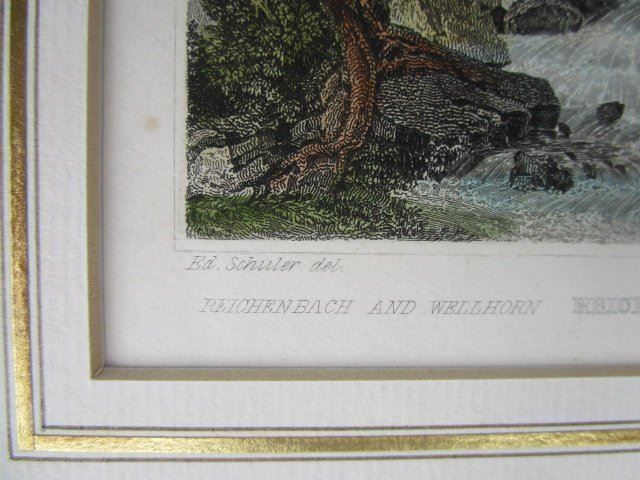 Stiche: Reichenbach und das Wellhorn um 1838 – Gebraucht aus Luzern von Horoskop1 3