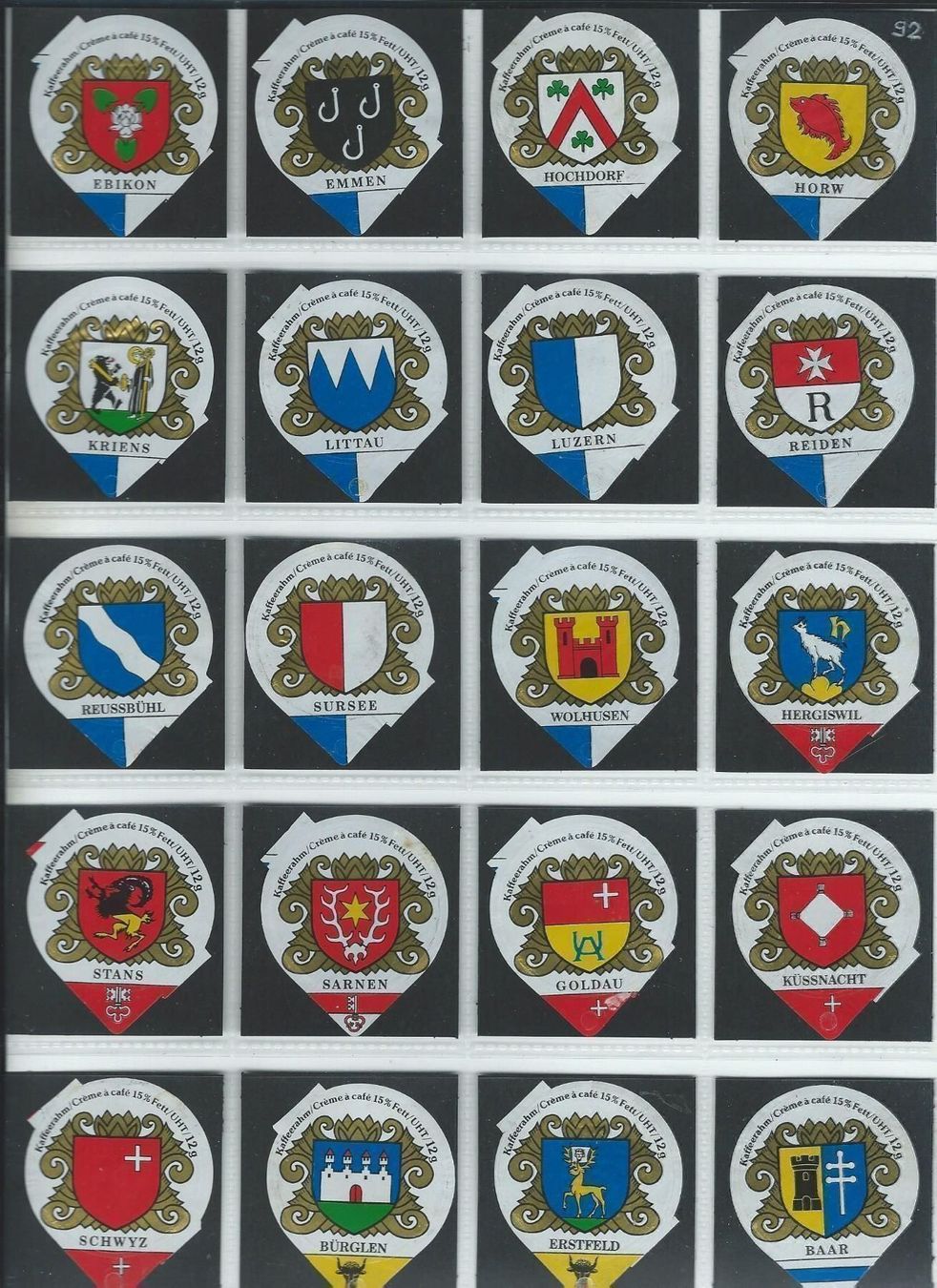 Coperchi dei cremini per caffè: KRD Innerschweizer Wappen 67A – Usato da Hochdorf venduto da Teger02