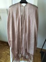 Kaftan de plage à franges rose-doré aspect lamé jamais porté