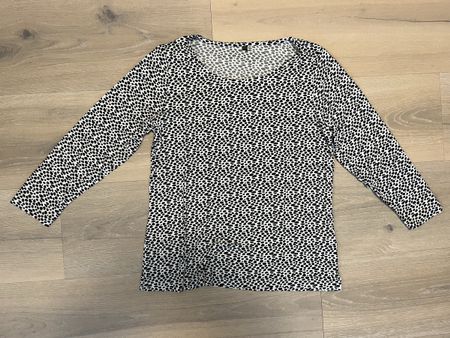 Shirt mit 7/8-Ärmeln schwarzer Leoprint S neu