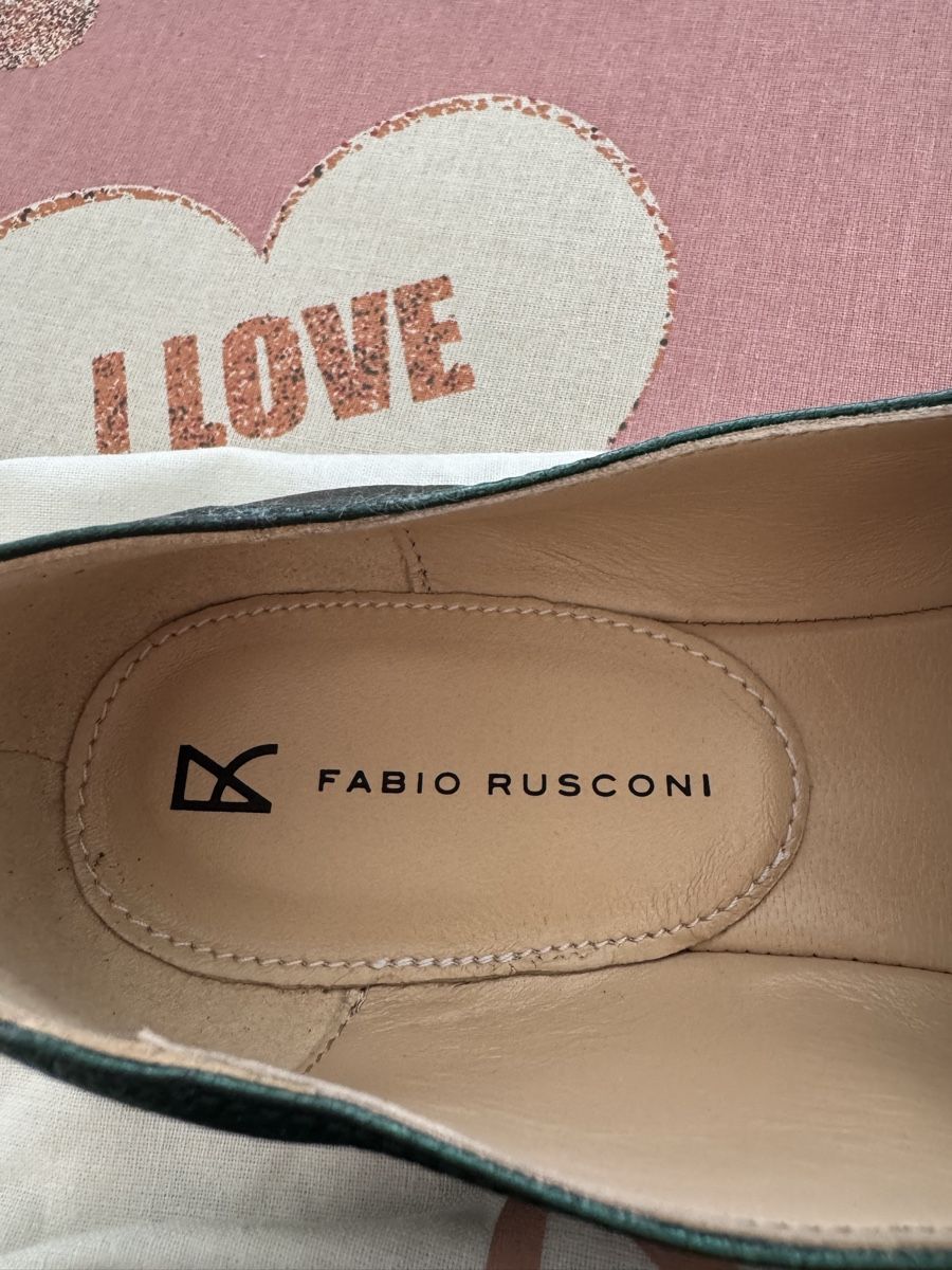 Damenschuhe: Fabio Rusconi Lederslipper, Metallicgrün – Neu (gemäss Beschreibung) aus Schöftland von Guccigirl 1