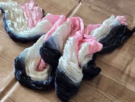 🏷️ Silkroad Schal 100% Seide 🧣 Dip-Dye / Crinkle Look