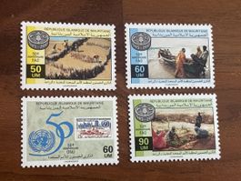 Briefmarken Mauretanien FAO ONU Set 4 Stk. guter Zustand