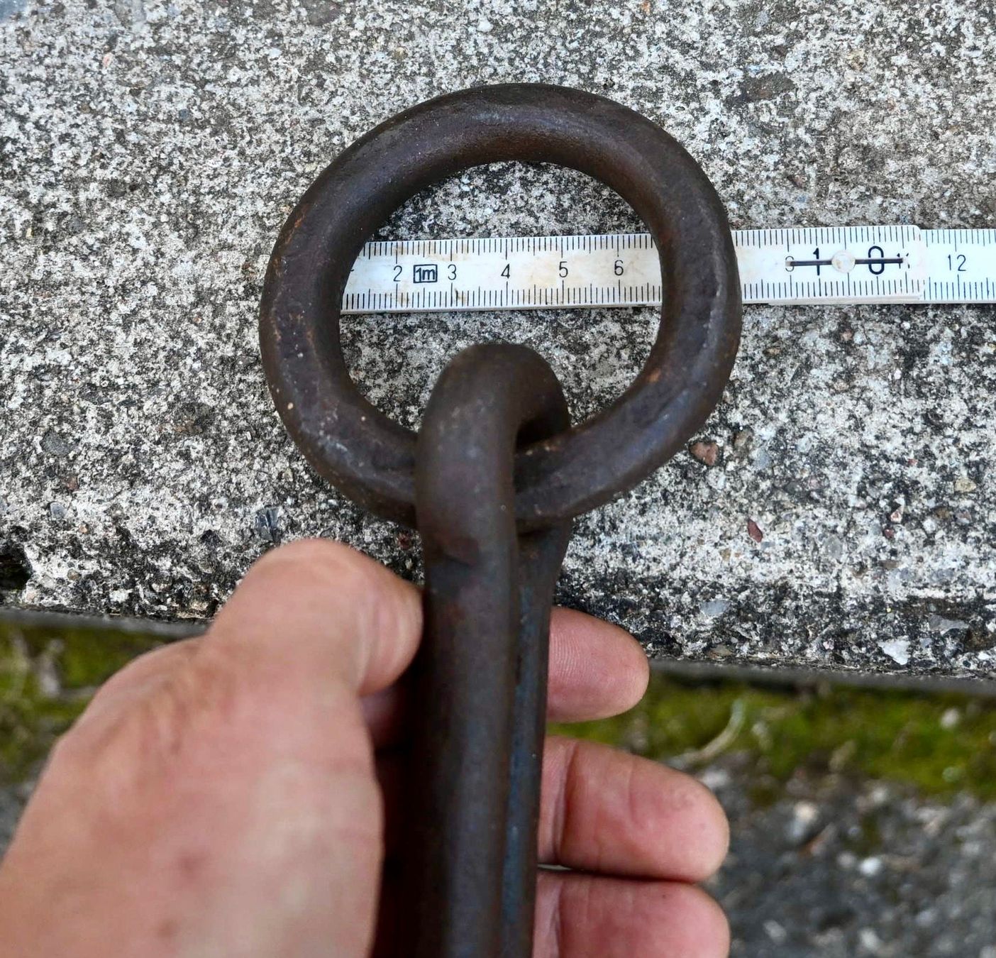 Ferramenta: alter Eisen - Wandhaken mit Ring - geschmiedet – Usato da Pfaffhausen venduto da mono_rec 3