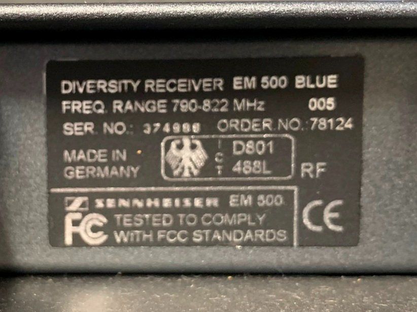 Sennheiser Microfoni: Sennheiser Diversity Receiver EM 500 blue – Nuovo (secondo la descrizione) da Lodrino venduto da Stema 5