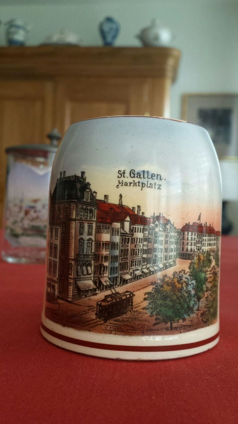 Bicchieri: 2 Ansichts Bierhumpen – Usato da La Tour-de-Peilz venduto da minipuce123 2