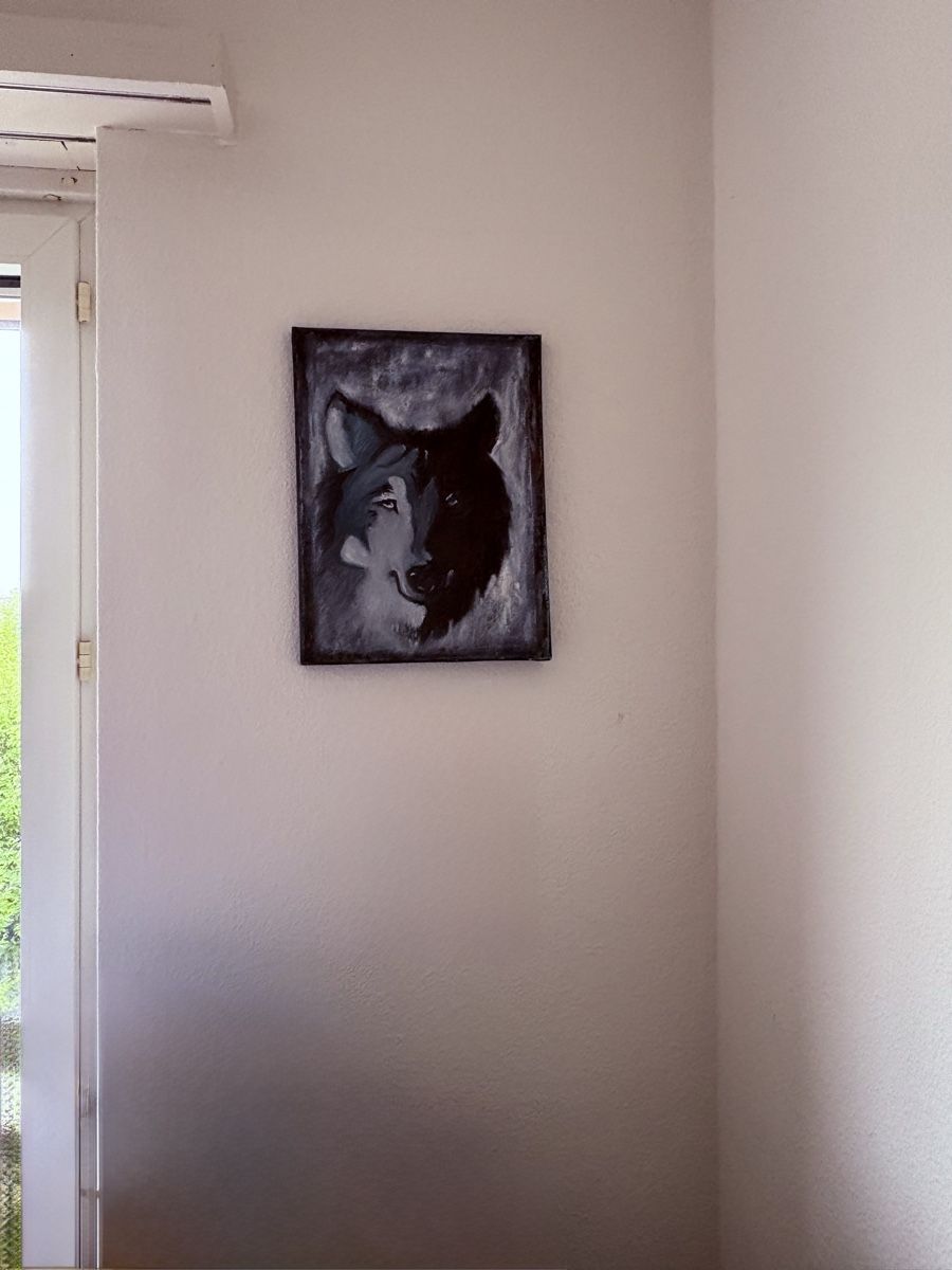 Tableaux: Ruhiger, seiner Stärke sicherer Wolf – Neuf (Voir description) à Widen par zoy_2xdx 1
