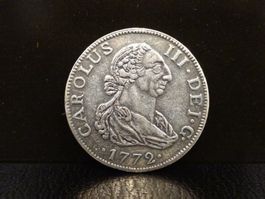 REPLIKA einer antiken Silbermünze  HISPANIARUM REX 1772