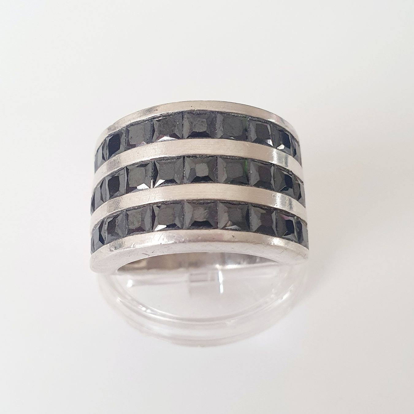 Anelli: Silber Ring mit Onyx Steinen Gr. 17.5 mm – Usato da Kreuzlingen venduto da Wunderkiste123 2