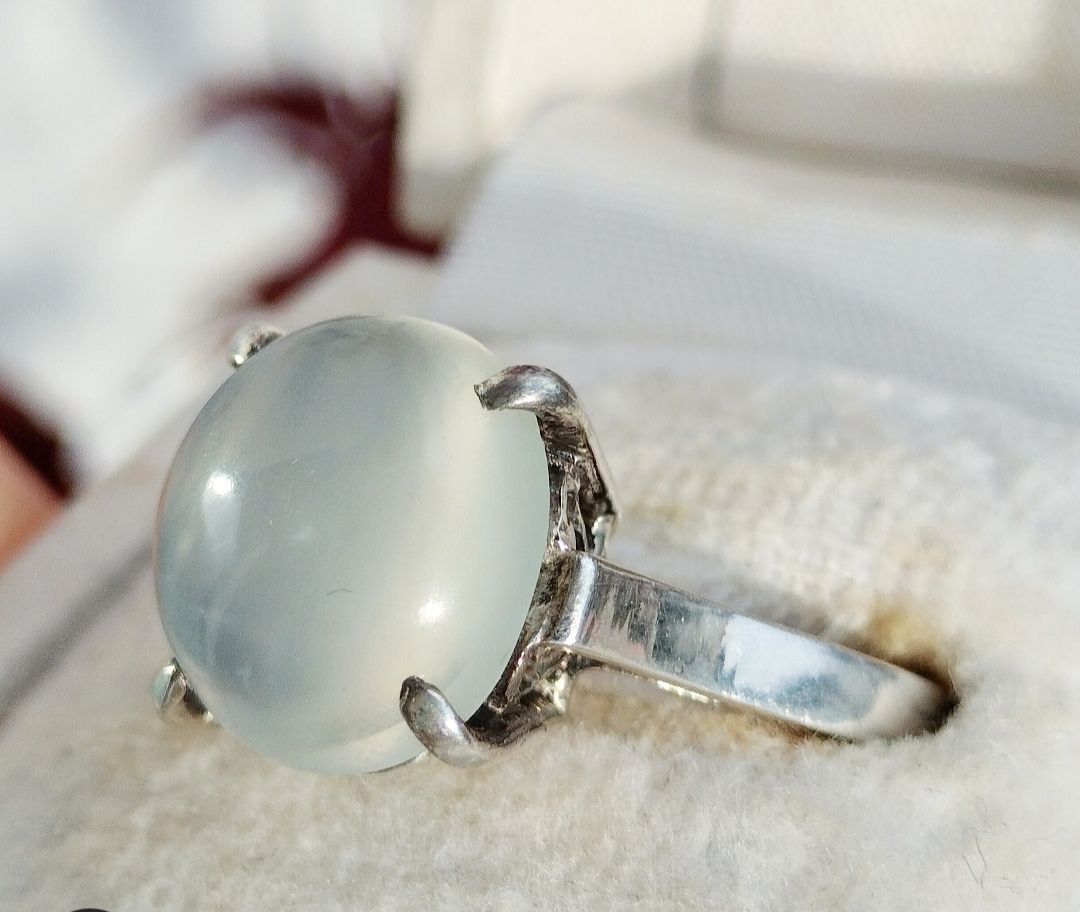 Anelli: ✨Antiker Cateye Mondstein Silber Ring – Usato da schwyz venduto da larry91sz 4