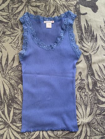 Débardeur Alberto Bini 💙soie dentelle taille 2