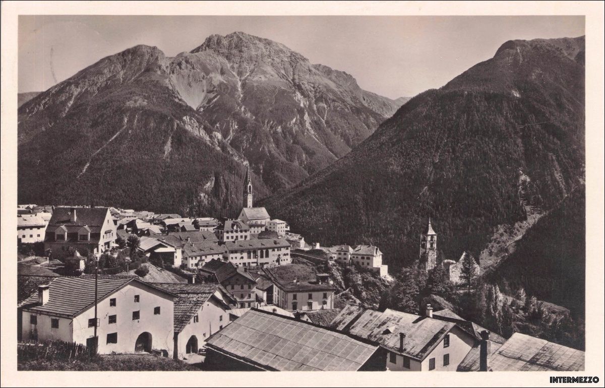 Ansichtskarten: Sent GR // Dorf 1927 Unterengadin – Gebraucht aus Basel von intermezzo12