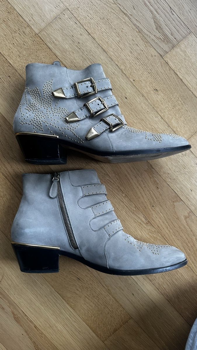 Chloé Herrenschuhe: Chloé Suede Gray Ankle Boots - size 40 – Gebraucht aus Luzern von ida_hv2y 3
