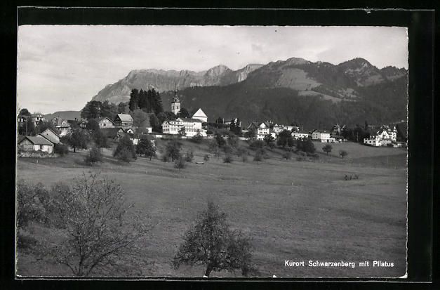 Cartoline postali: AK Schwarzenberg, Panorama mit Pilatus – Usato da Berlin venduto da bartko-reher