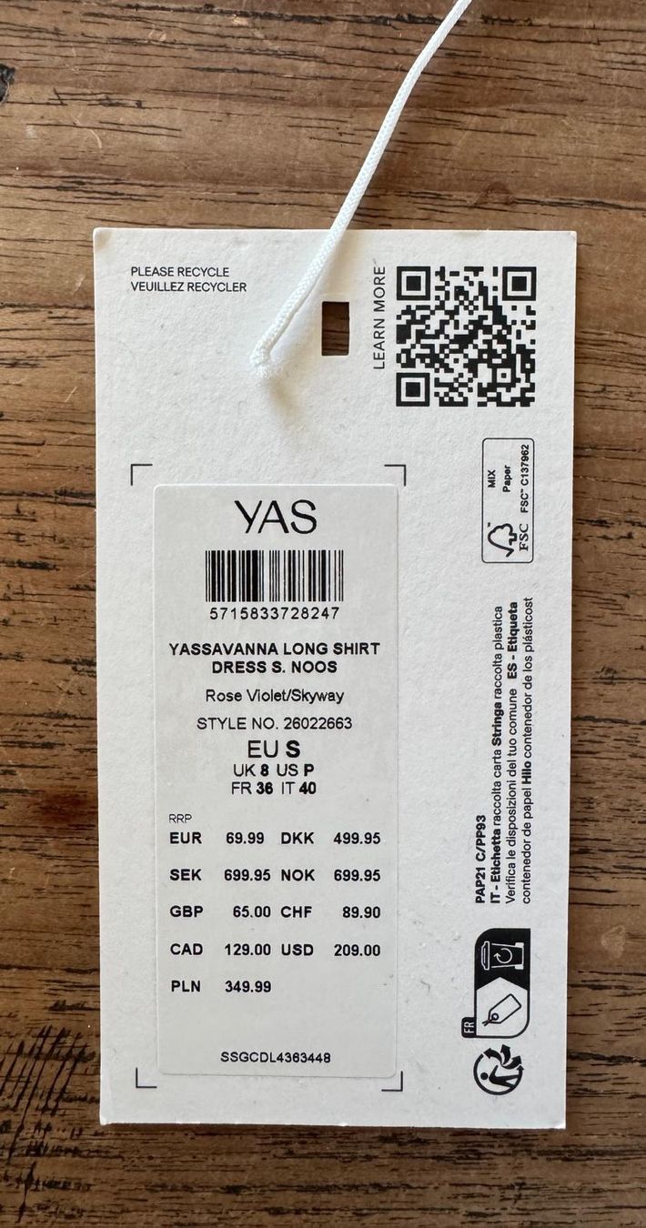 Vestiti: Neues Kleid von YAS gestreift. Viskose. S. – Nuovo e nell'imballaggio originale da Zürich venduto da Sunnyflower97 8