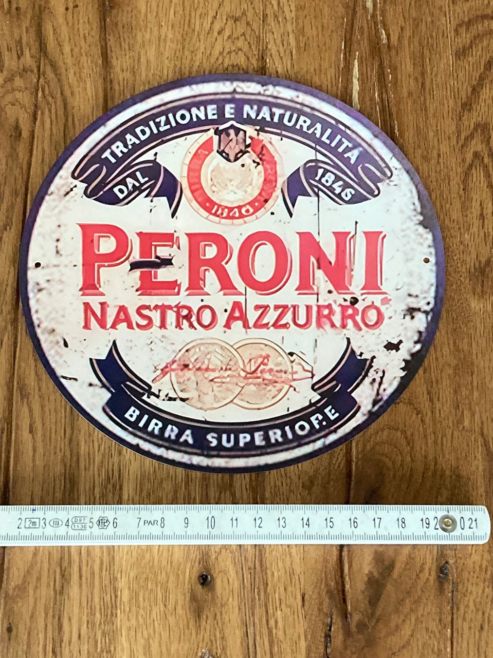 Bevande alcoliche: Peroni / Schönes Blechschild / neu – Nuovo e nell'imballaggio originale da Bremgarten AG venduto da Eurotiz 1