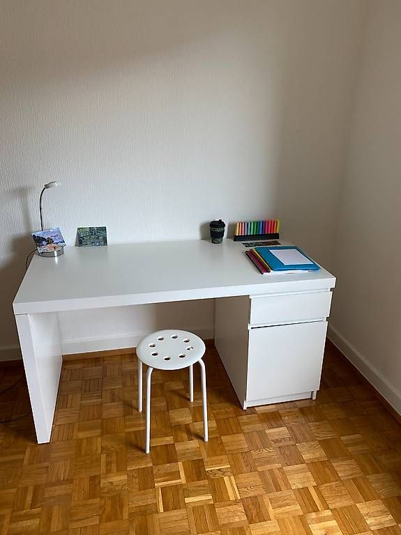 Ikea Letti: Lit + sommier + matelas + commode + table de nuit + bureau – Usato da Lausanne venduto da ali_6h88 1