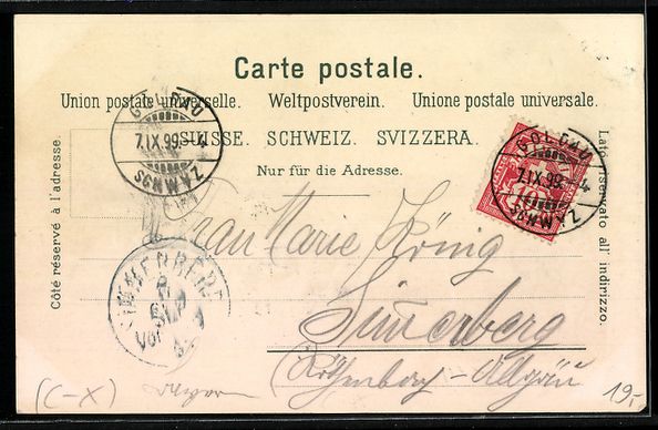 Cartoline postali: Litho Arth Goldau, Bahnhof, Hotel Steine – Usato da Berlin venduto da bartko-reher 1