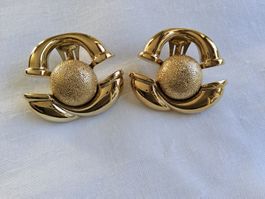 Vintage Top goldige Ohrclips, 80er Jahre