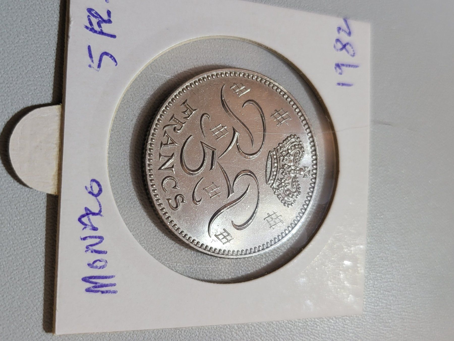 Tutti le monete: MONACO 5 FRANCS UNC 1982 – Usato da Zürich venduto da mauritsve