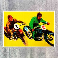 Motorrad Race Bike Plakat Poster Repro