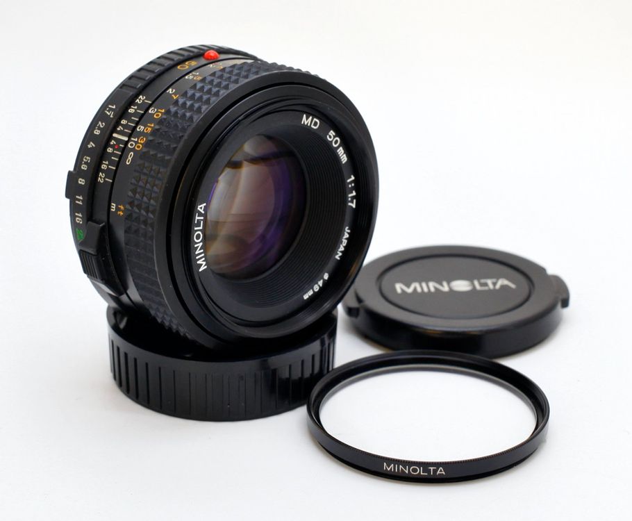 Minolta MD 50mm f1.7 Japan mit orig. UV-Filter (Gebraucht) in ...