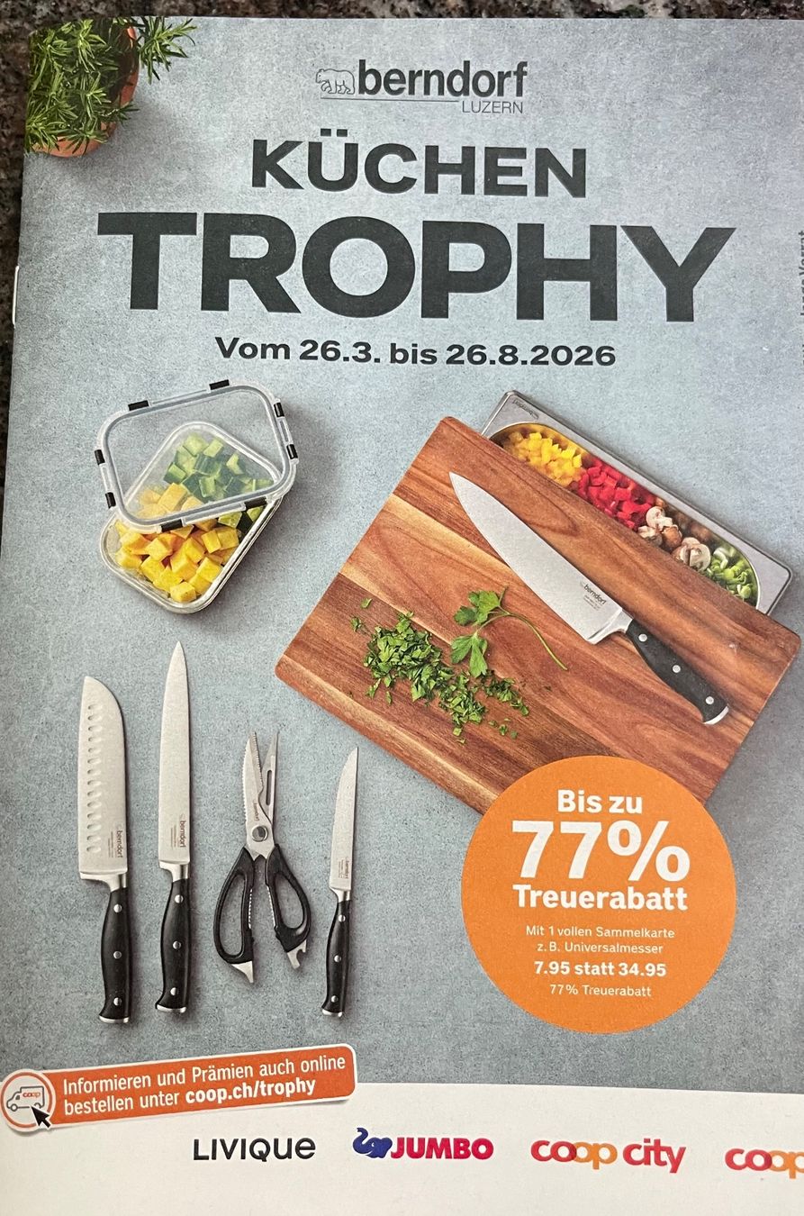 Coop Raccolte di bollini & punti: Coop Trophy Marken , 3 volle Karten – Nuovo e nell'imballaggio originale da Wetzikon ZH venduto da Schrungus