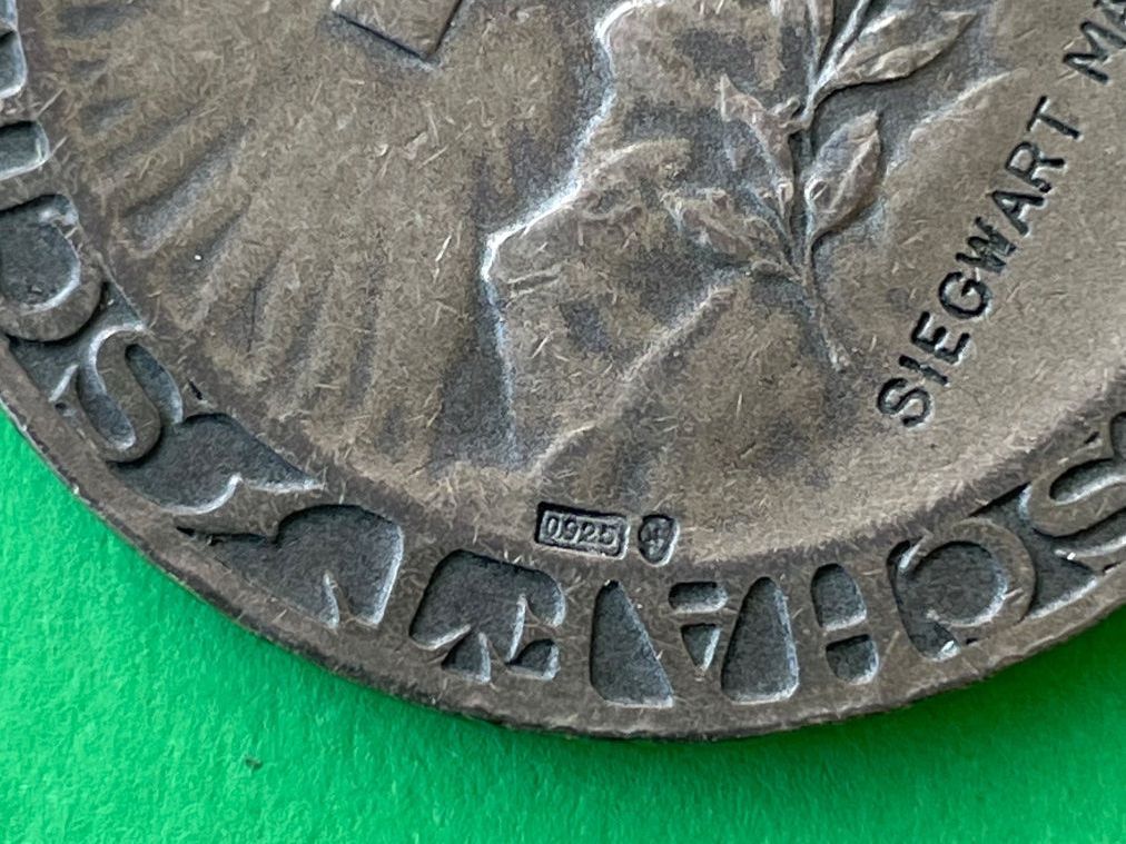 Medaglie: Schweizerische Schuetzenmedaille, Silber, im Etui – Usato da Bremgarten AG venduto da Schussi 7