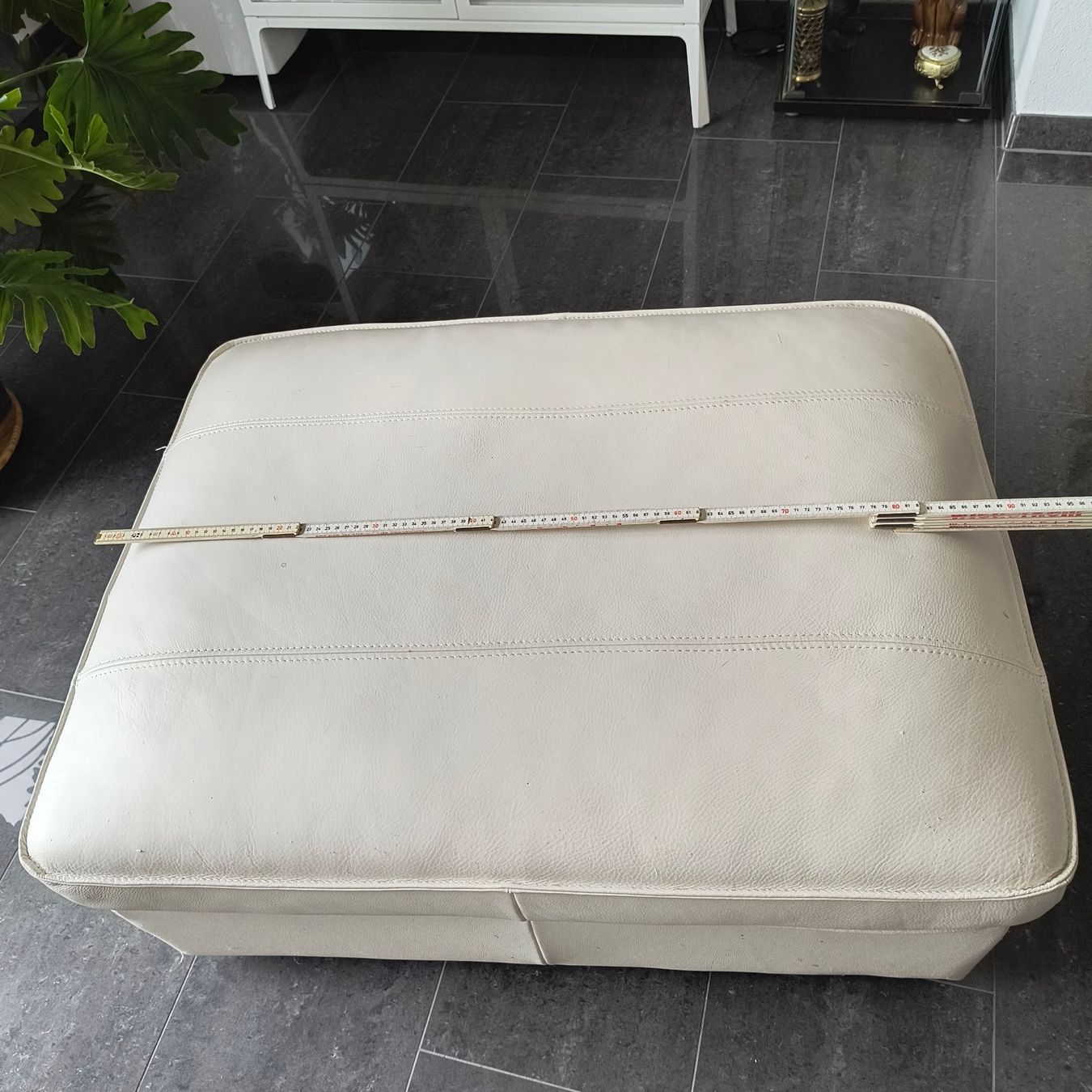 Ikea Sedie a sdraio: Recamiere-sofa  ( Beige-Leder ) mit Hocker – Usato da Obergösgen venduto da bea_cvf5 3