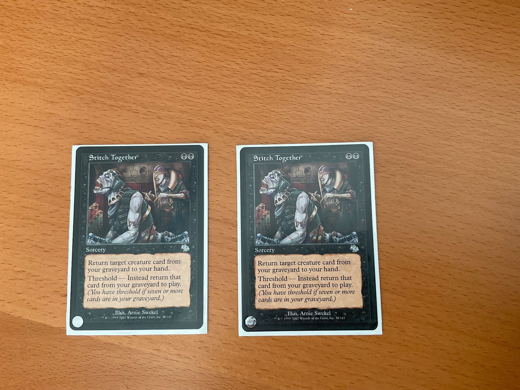 Magic The Gathering Carte collezionabili: MtG Magic the Gathering - 2x Stitch Together - Judgment – Usato da Oberarth venduto da jan_w5b6