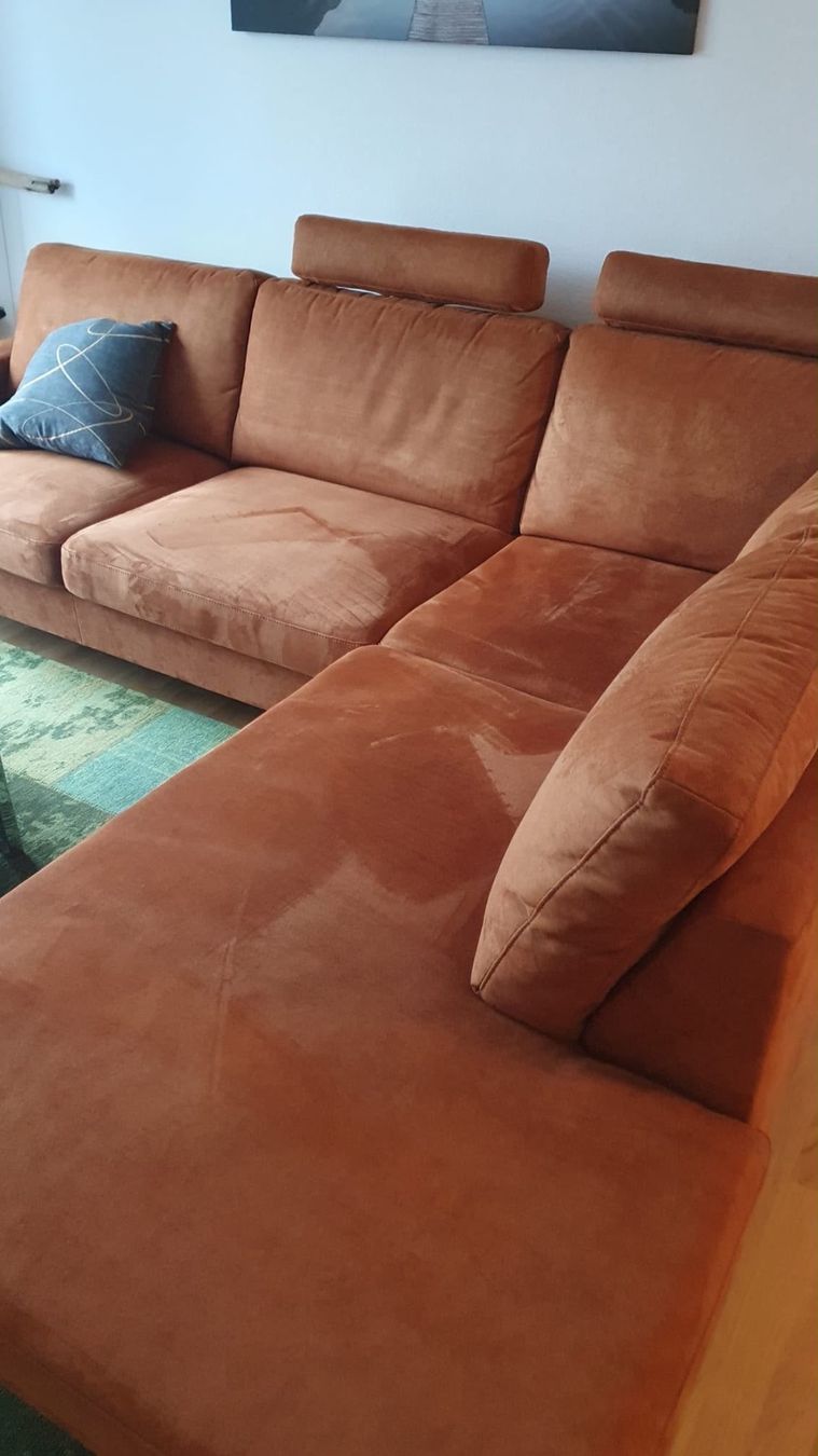 Sofas: Ecksofa, Microfaser – Gebraucht aus Wangen an der Aare von nightblue3 1