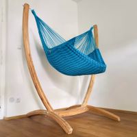 MacaMex Netz-Hängesessel-SET Azure Baumwolle