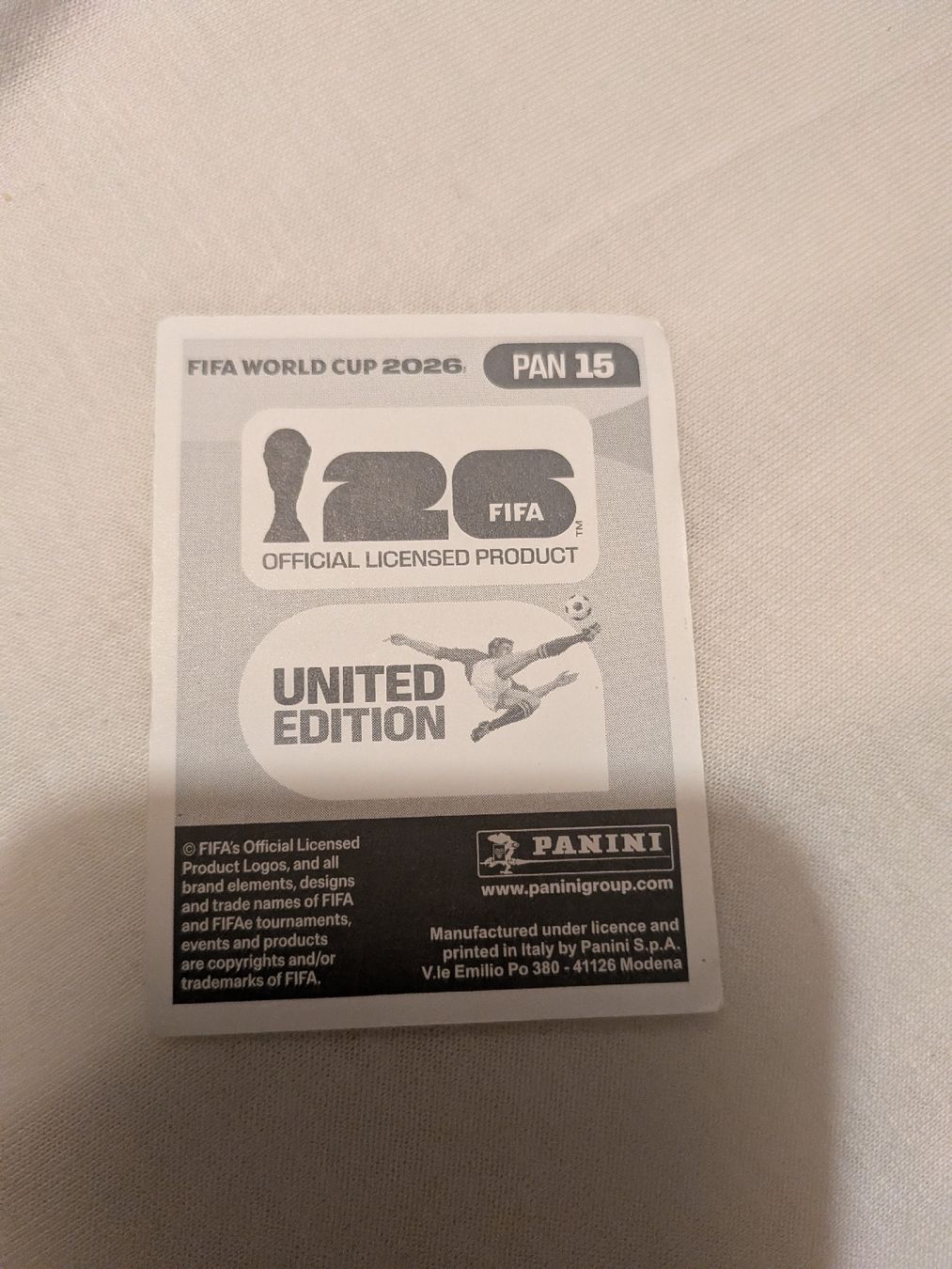 Panini Sammelbilder & Trading cards: Panini Bild PAN 15 – Gebraucht aus Eschenbach SG von SanFranciscoCalifornia 1