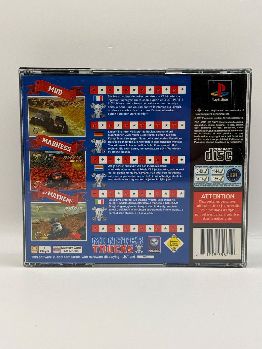 Giochi: Monster Trucks - Playstation 1 - CIB – Usato da Dietikon venduto da gab_qz7y 1