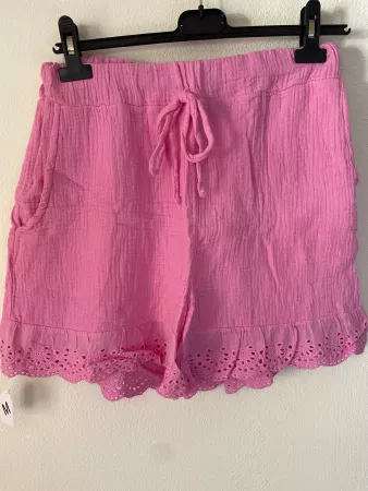 %SOMMER SHORTS-PINK,MUSSELIN-DAMEN%