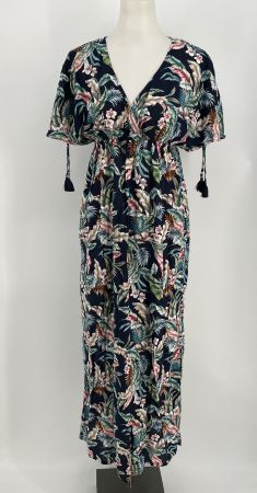 Luftiges Viskose Kleid Esprit Gr. M Tropenmuster
