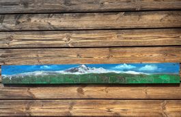 Kühe am Horizont, signiert Max Oertle 2019, auf Holz gemalt