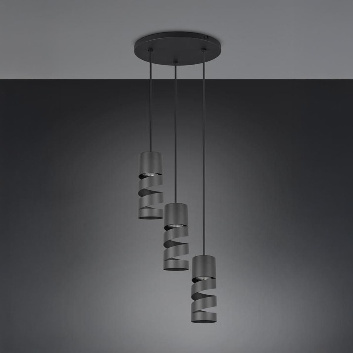 Kronleuchter & Deckenlampen: Pendelleuchte, Schwarz, 3 Spots, 28 cm Ø – Neu (gemäss Beschreibung) aus Kreuzlingen von Smart-Light 1