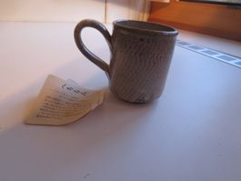 Japan - Hechimon Handgemachte Keramiktasse neuwertig