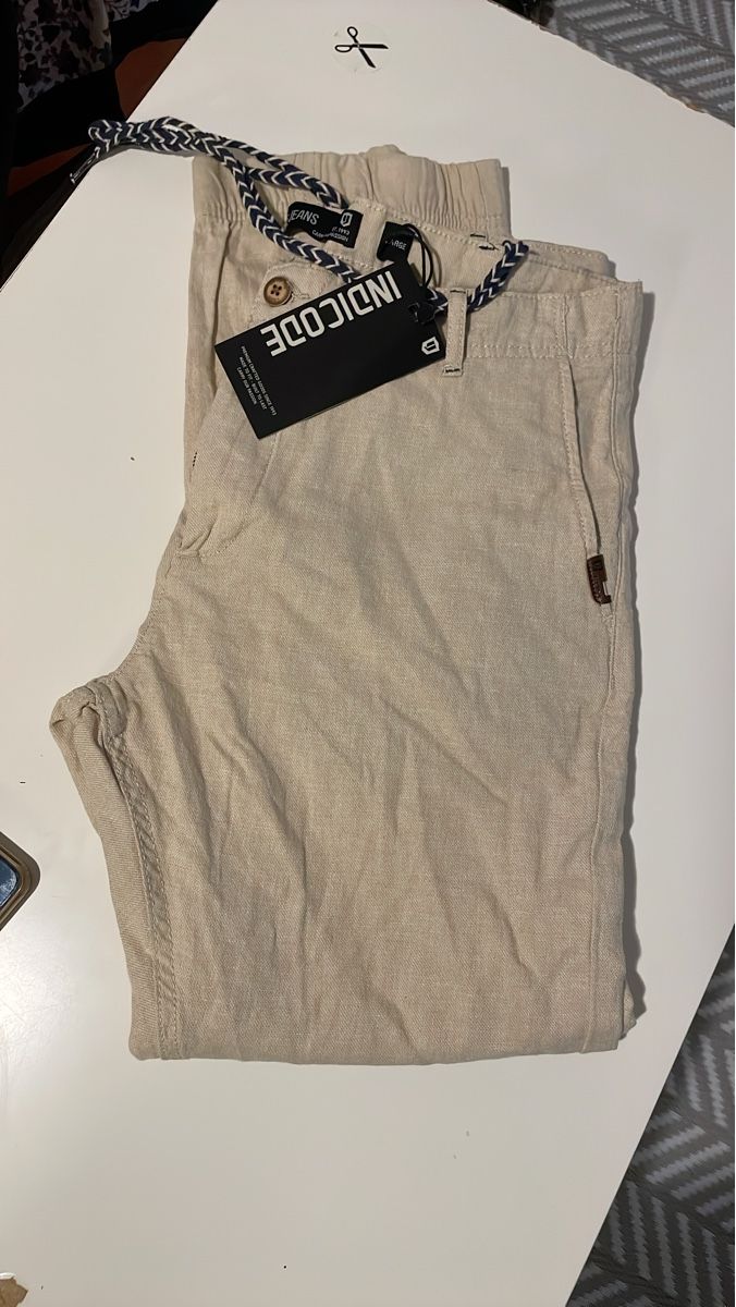 Pantaloni: Indicode trousers beige drawstring new with tags – Nuovo e nell'imballaggio originale da Zürich venduto da raq_n22r